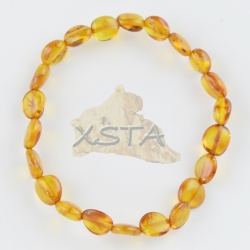 Cognac polished amber bracelet olive